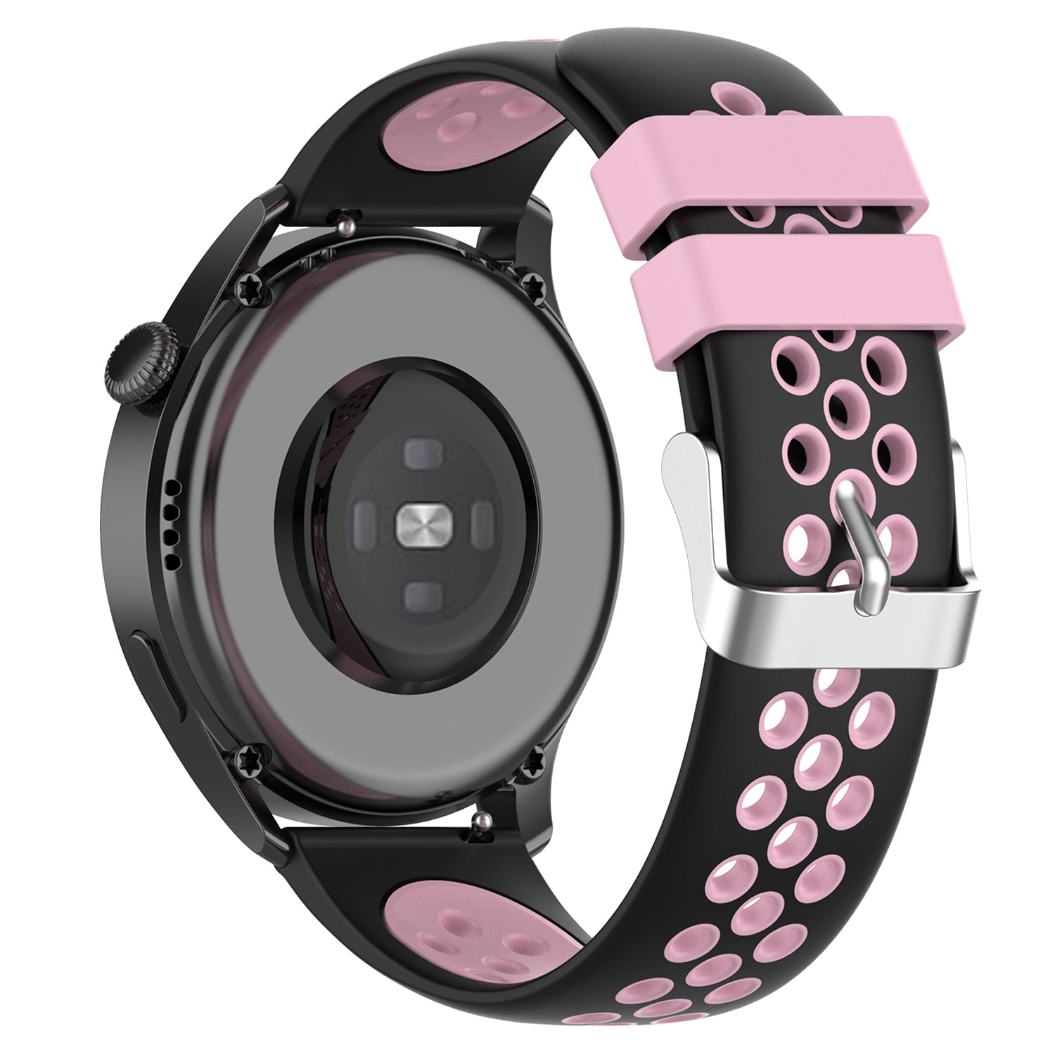 20mm Multiple Holes Breathable Dual Color Silicone Watch Strap Wristband for Huawei Watch GT3 42mm Samsung Galaxy Watch 42mm