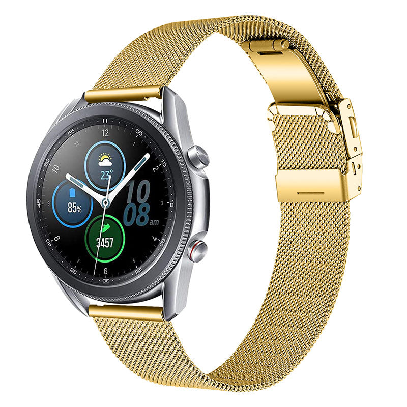 Breathable Strap with Tortoise Back Buckle Milanese Stainless Steel Watch Band for Samsung Galaxy Watch6 40mm 44mm Watch6 Classic 43mm 47mm Watch 5 40mm 44mm 5 Pro 45mm Watch4 40mm 44mm