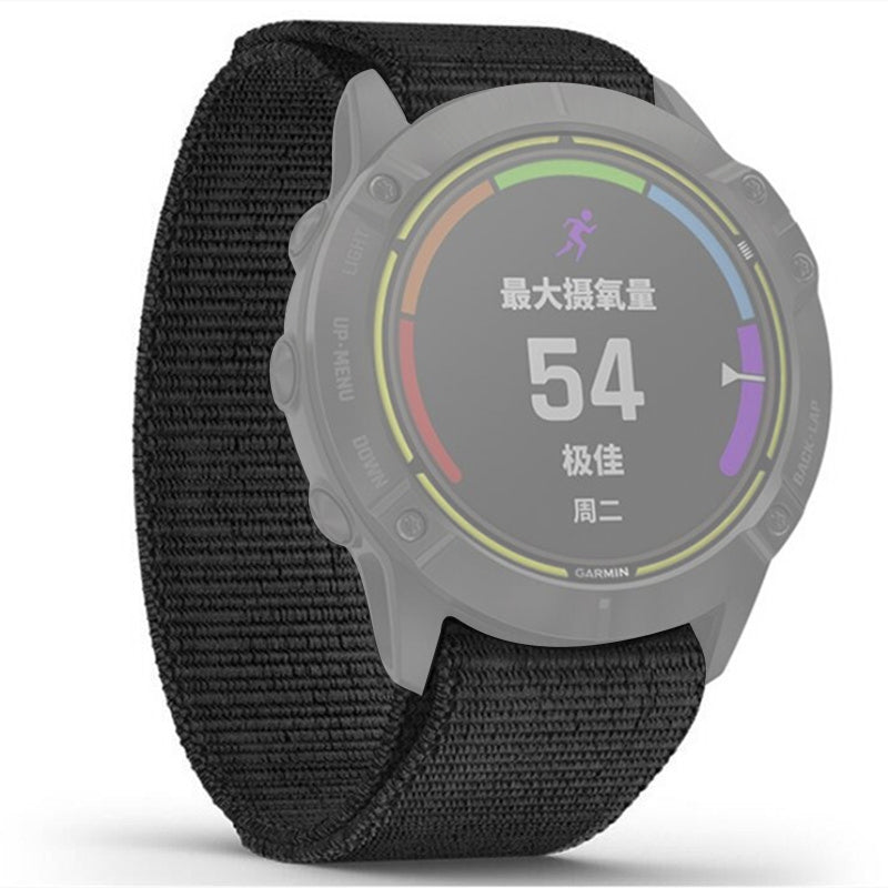 26mm Loop Fastener Nylon Watch Strap Wrist Band Replacement for Garmin Fenix 6X Fenix 6X Pro Fenix 5X Plus
