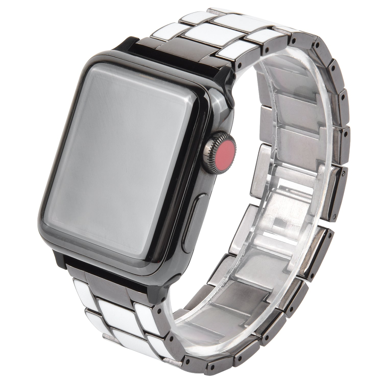3 Beads Metal Epoxy Watch Strap Wristband Replacement for Apple Watch Ultra 2 49mm Series 9 45mm SE (2023) 44mm Ultra 49mm Series 8 45mm 7 45mm Series 6 5 4 SE 44mm SE (2022) 44mm Series 3 2 1 42mm