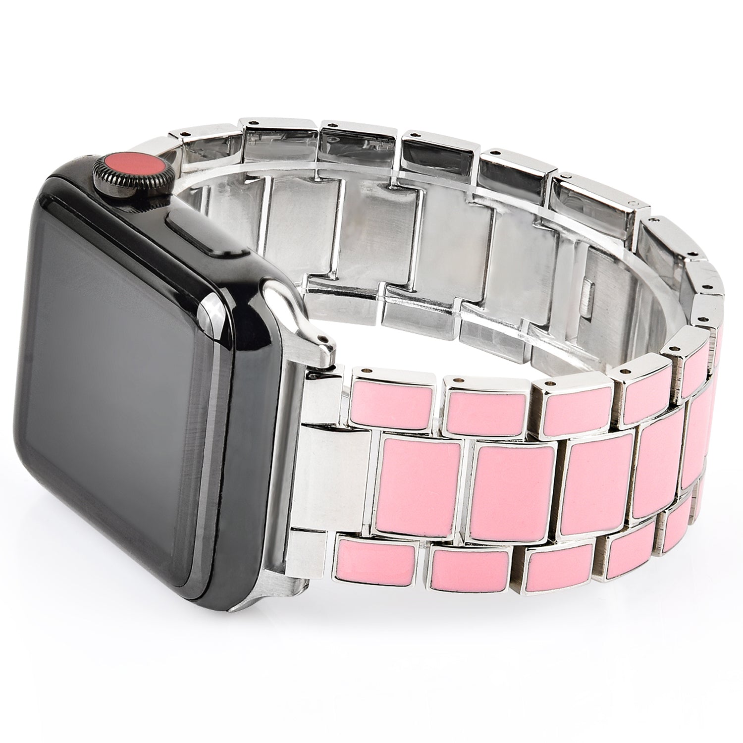 3 Beads Metal Epoxy Watch Strap Wristband Replacement for Apple Watch Ultra 2 49mm Series 9 45mm SE (2023) 44mm Ultra 49mm Series 8 45mm 7 45mm Series 6 5 4 SE 44mm SE (2022) 44mm Series 3 2 1 42mm