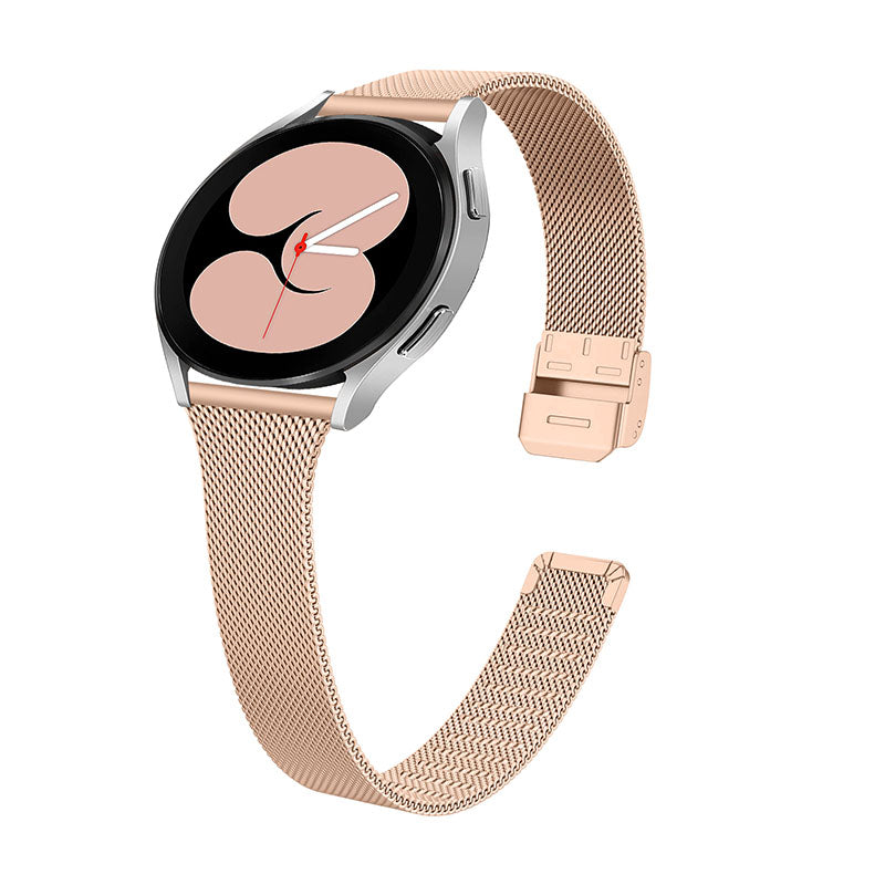 20mm Fine Mesh Stainless Steel T-Shaped Milanese Watch Band Wrist Strap for Samsung Galaxy Watch4 Classic 42mm 46mm Galaxy Watch Active Galaxy Watch Active2 40mm 44mm
