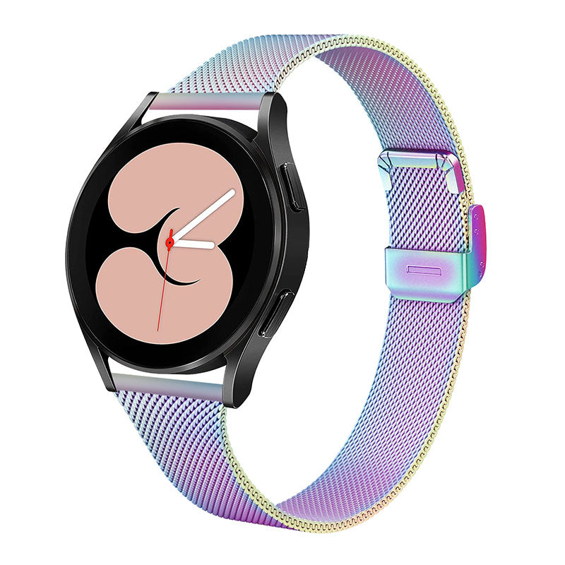 20mm Fine Mesh Stainless Steel T-Shaped Milanese Watch Band Wrist Strap for Samsung Galaxy Watch4 Classic 42mm 46mm Galaxy Watch Active Galaxy Watch Active2 40mm 44mm