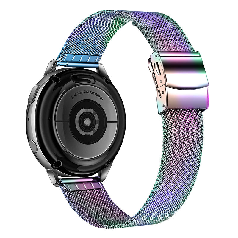 For Samsung Galaxy Watch3 41mm Stainless Steel Milanese Watch Strap with Tortoise Back Buckle