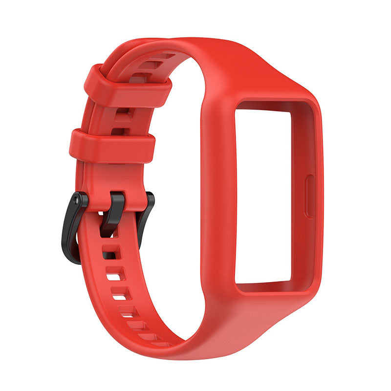 Replacement One-piece Smart Watch Strap Case Silicone Wrist Band for Honor Band 6 Huawei Band 6 Huawei Band 6 pro