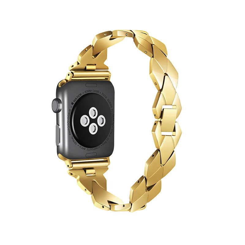 Premium Stainless Steel Rhombus Watch Band Wrist Strap for Apple Watch Series 9 8 7 41mm 6 5 4 SE (2023) SE(2022) SE 40mm 3 2 1 38mm