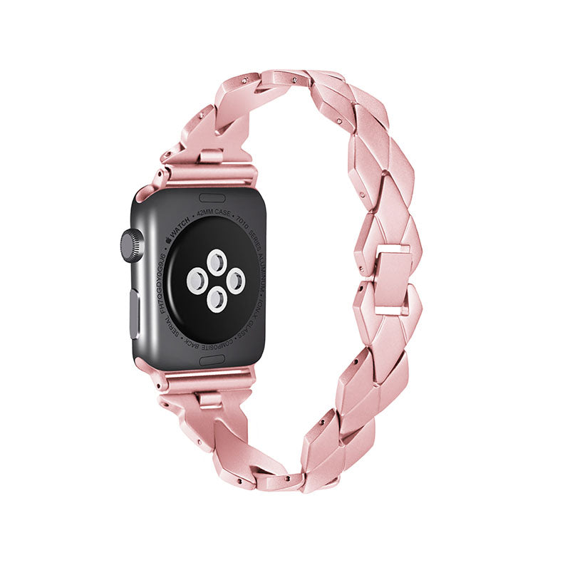 Premium Stainless Steel Rhombus Watch Band Wrist Strap for Apple Watch Series 9 8 7 41mm 6 5 4 SE (2023) SE(2022) SE 40mm 3 2 1 38mm