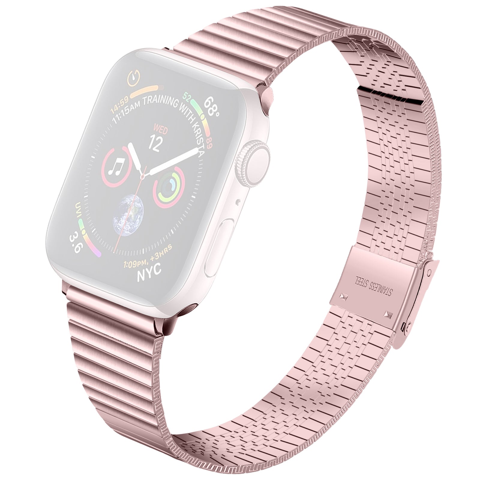 Double Buckle Design Adjustable Metal Watch Band Wrist Strap for Apple Watch Ultra 2 49mm Series 9 45mm SE (2023) 44mm Ultra 49mm Series 8 45mm 7 45mm 6 5 4 SE 44mm SE (2022) 44mm 3 2 1 42mm