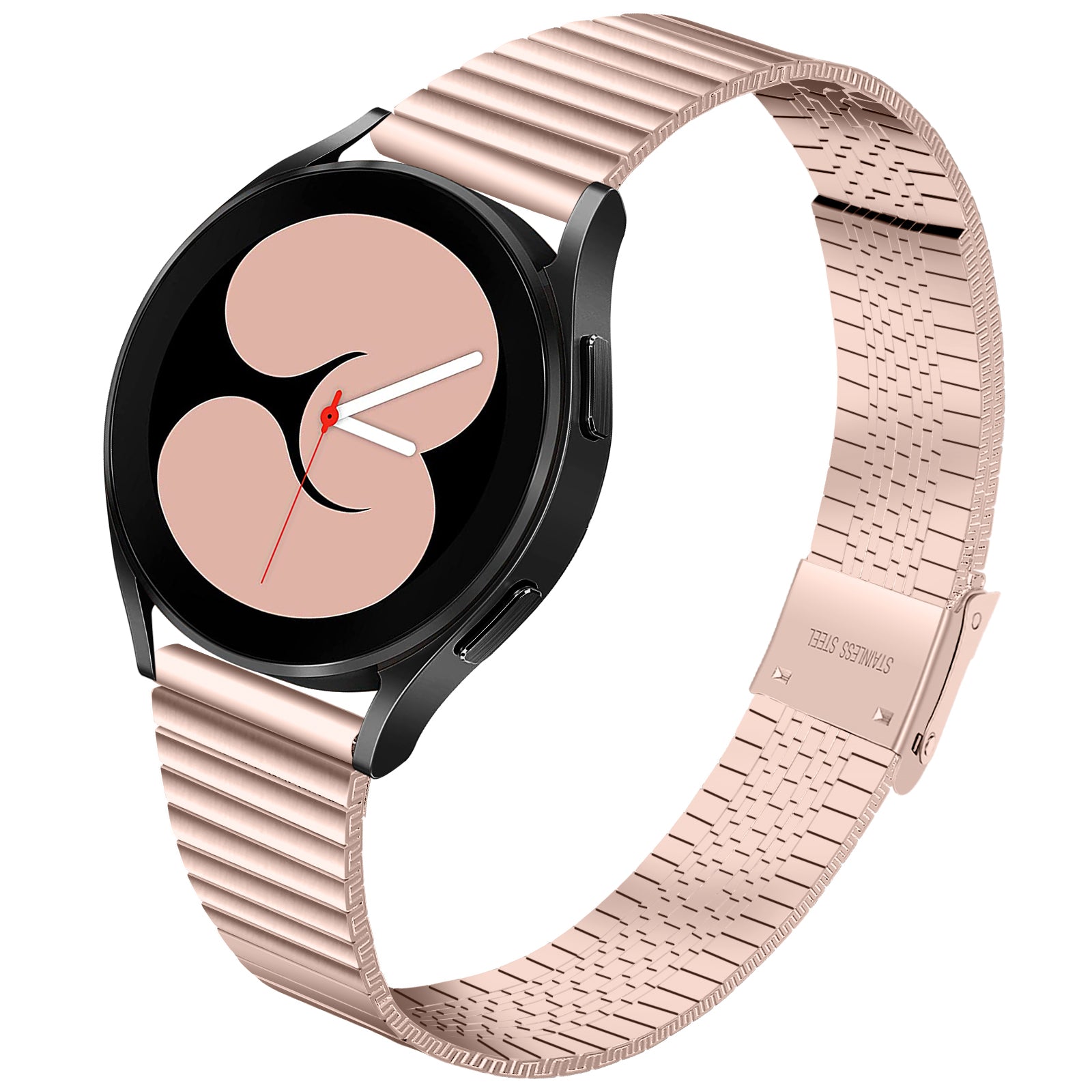20mm Metal Smart Watch Band Double Buckle Wrist Strap Bracelet for Samsung Galaxy Watch4 40mm 44mm Galaxy Watch Active 2 Galaxy Watch Active Galaxy Watch 42mm