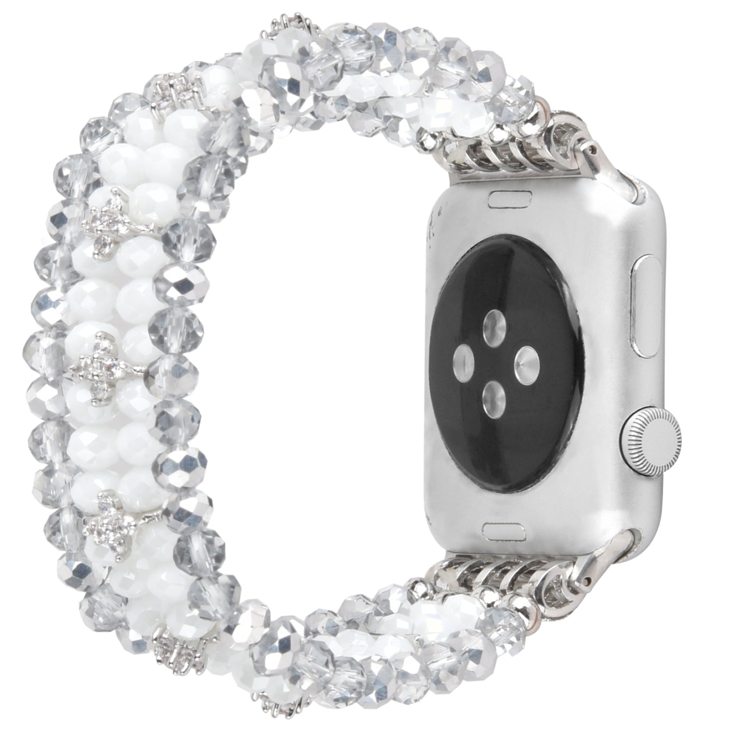 Exquisite Crystal Pearls Bracelet Watch Band for Apple Watch Ultra 2 49mm Series 9 45mm SE (2023) 44mm Ultra 49mm Series 8 45mm 7 45mm SE 44mm SE (2022) 44mm Series 6 5 4 44mm Series 3 2 1 42mm