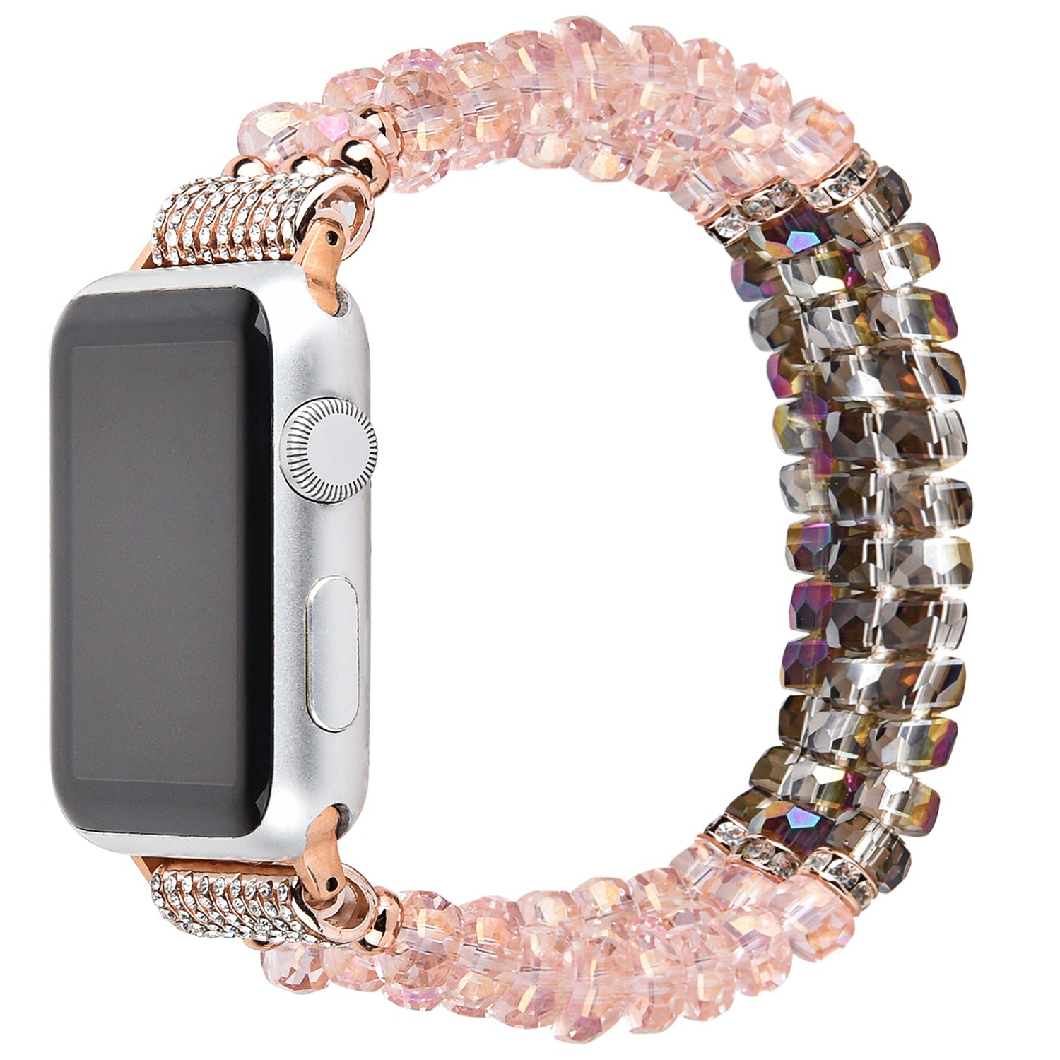 Exquisite Crystal Pearls Bracelet Watch Band for Apple Watch Ultra 2 49mm Series 9 45mm SE (2023) 44mm Ultra 49mm Series 8 45mm 7 45mm SE 44mm SE (2022) 44mm Series 6 5 4 44mm Series 3 2 1 42mm