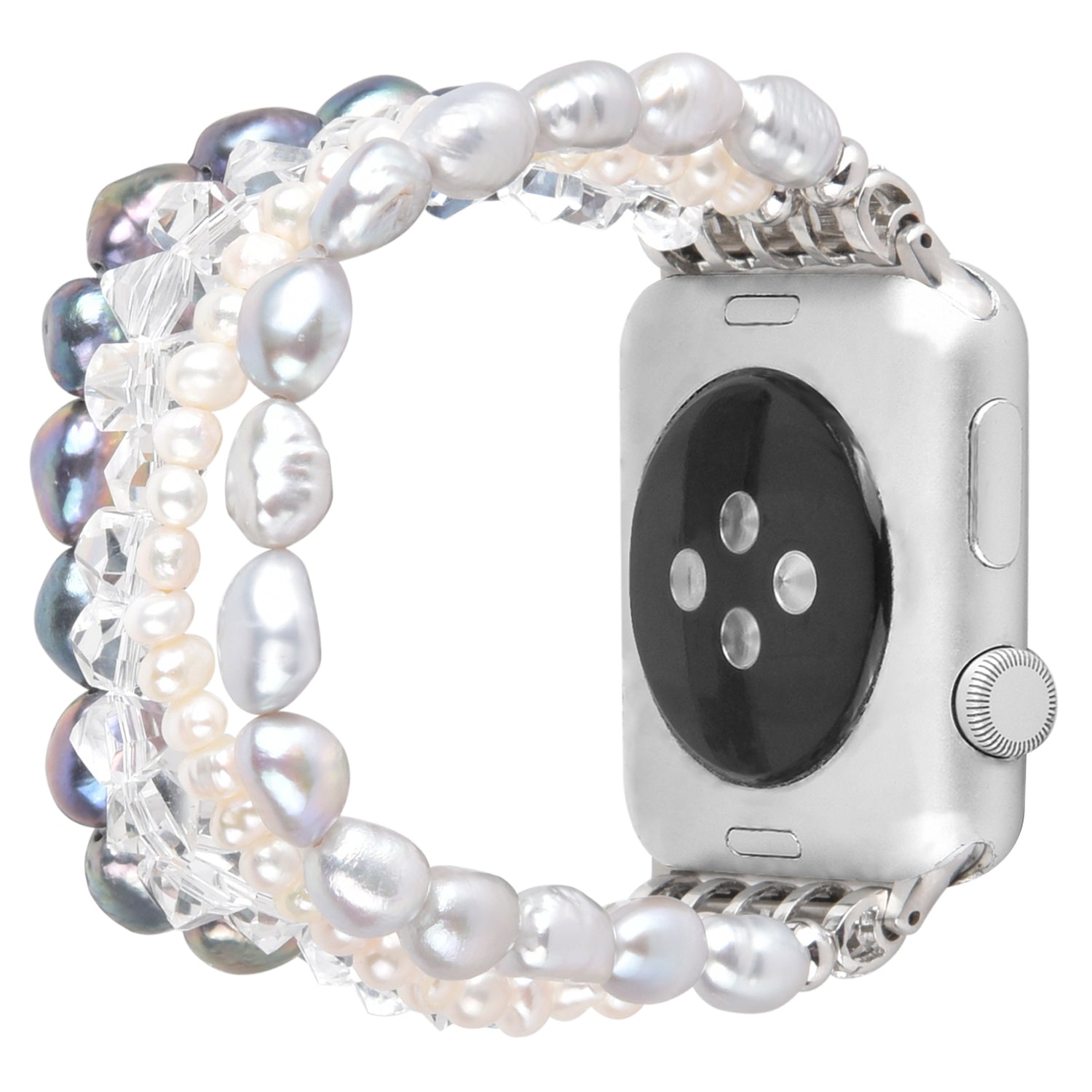 Exquisite Crystal Pearls Bracelet Watch Band for Apple Watch Ultra 2 49mm Series 9 45mm SE (2023) 44mm Ultra 49mm Series 8 45mm 7 45mm SE 44mm SE (2022) 44mm Series 6 5 4 44mm Series 3 2 1 42mm