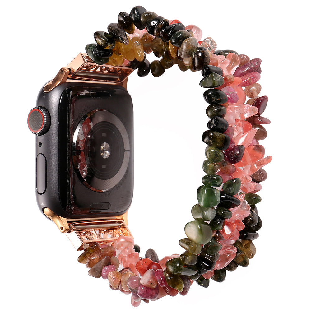 Natural Stones Watch Strap Replacement Wrist Band Bracelet for Apple Watch Series 9 8 7 41mm 6 5 4 SE (2023) SE(2022) SE 40mm 3 2 1 38mm