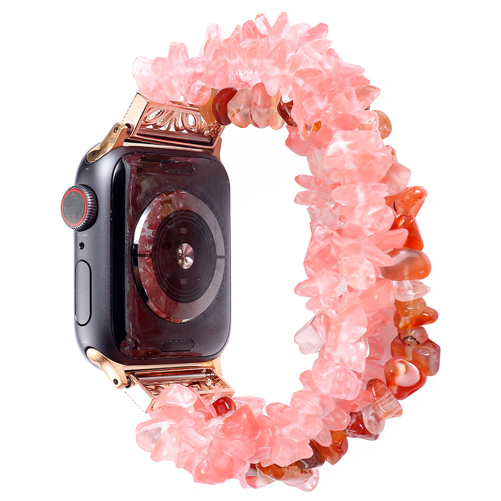 Natural Stones Watch Strap Replacement Wrist Band Bracelet for Apple Watch Series 9 8 7 41mm 6 5 4 SE (2023) SE(2022) SE 40mm 3 2 1 38mm