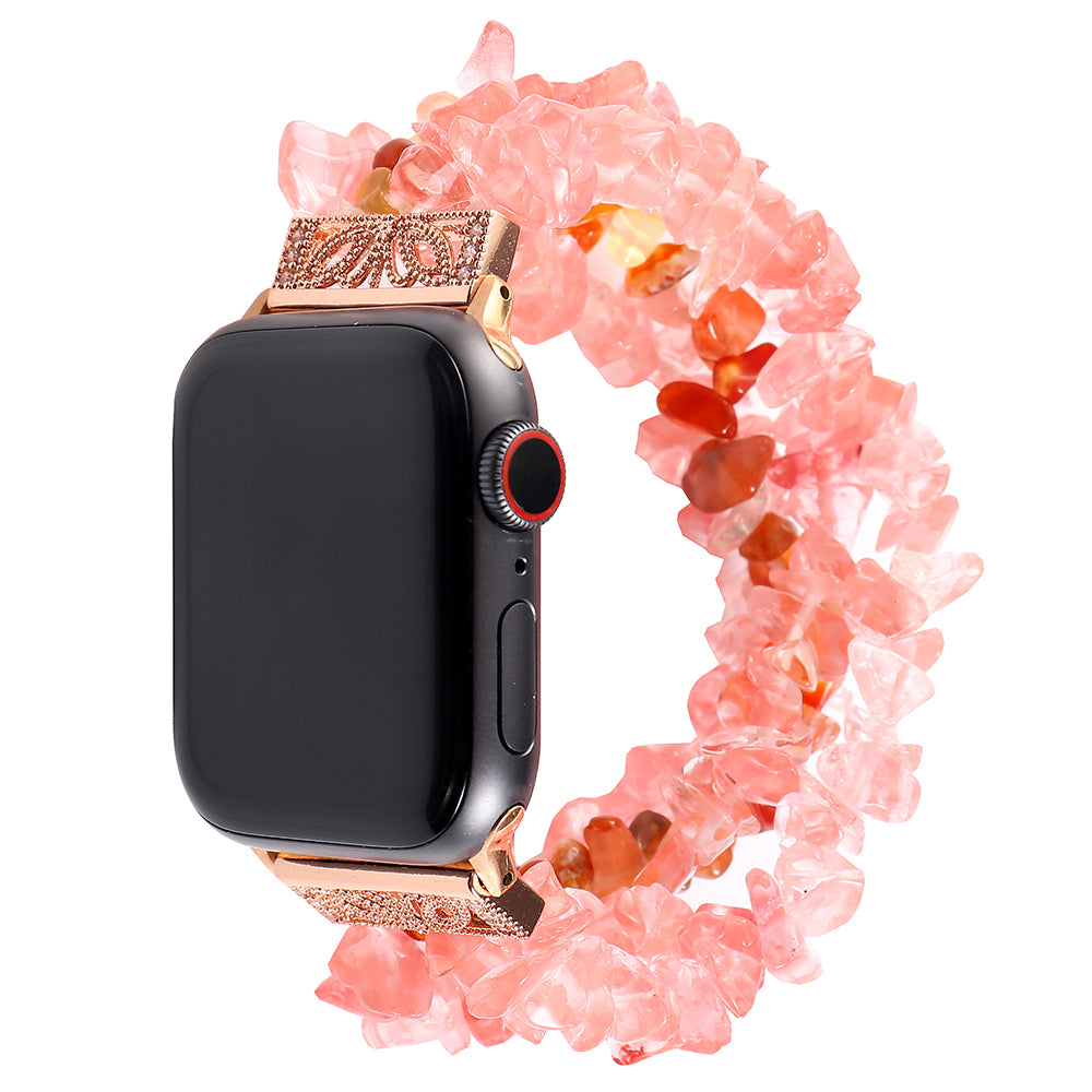 Natural Stones Watch Strap Replacement Wrist Band Bracelet for Apple Watch Series 9 8 7 41mm 6 5 4 SE (2023) SE(2022) SE 40mm 3 2 1 38mm