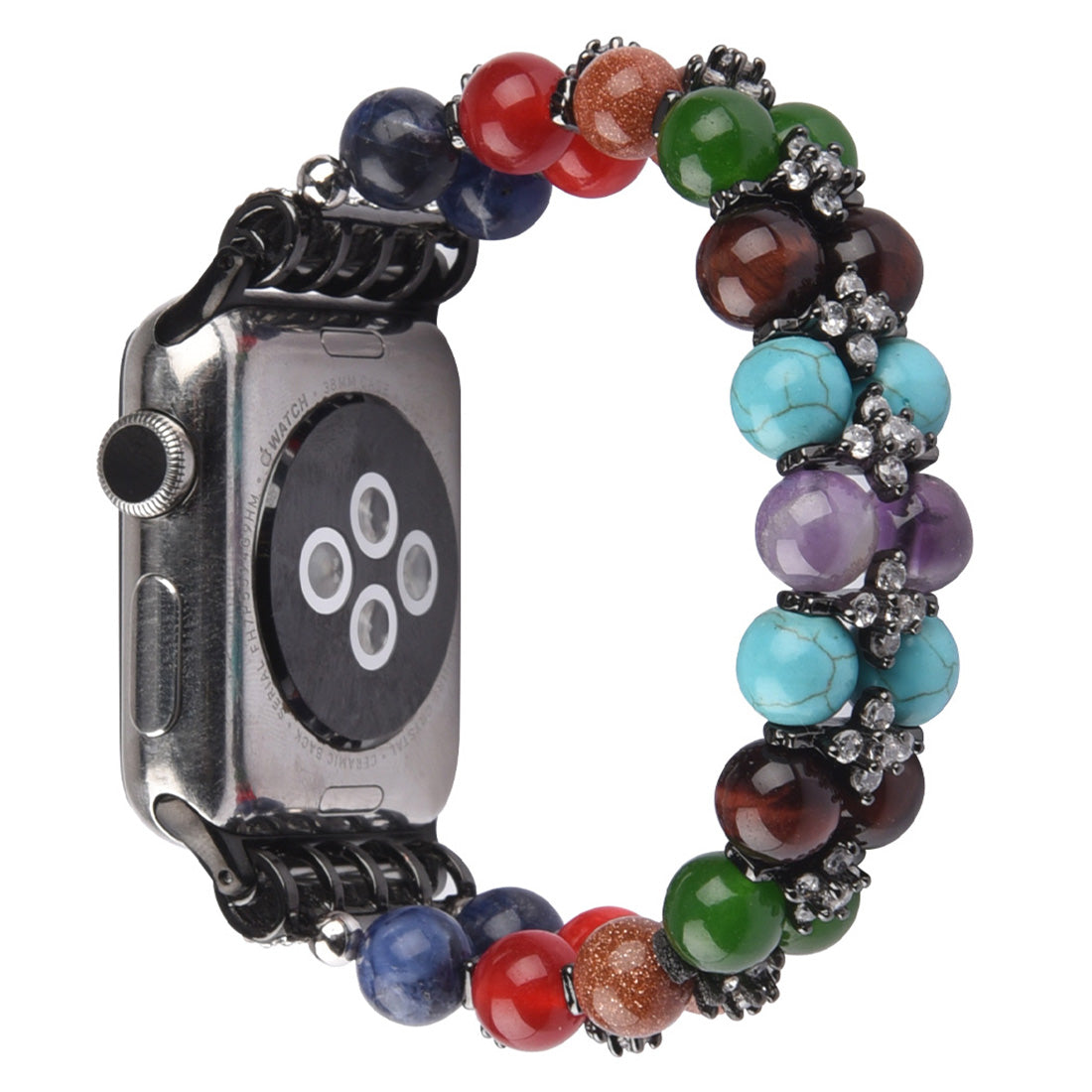 Rhinestone Decor Wrist Strap Smart Watch Band Bracelet for Apple Watch Series 9 8 7 41mm 6 5 4 SE (2023) SE(2022) SE 40mm 3 2 1 38mm