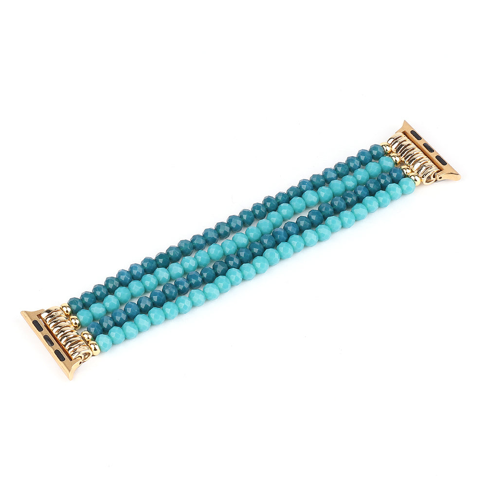 Blue Crystal Stylish Bracelet Wrist Strap Replacement Watch Band for Apple Watch Series 9 8 7 41mm 6 5 4 SE (2023) SE(2022) SE 40mm 3 2 1 38mm