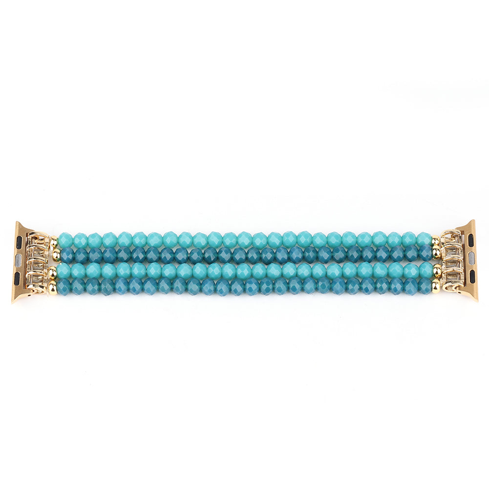 Blue Crystal Stylish Bracelet Wrist Strap Replacement Watch Band for Apple Watch Series 9 8 7 41mm 6 5 4 SE (2023) SE(2022) SE 40mm 3 2 1 38mm