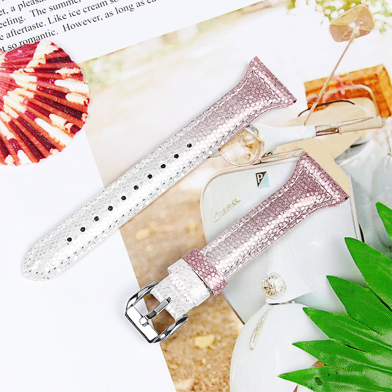 For Garmin Venu 20mm Top Layer Cowhide Leather Smart Watch Band Gradient Color Wrist Strap