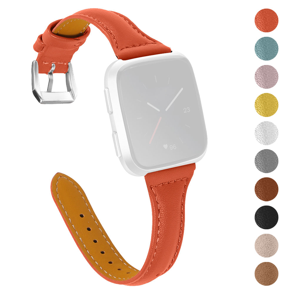 For Fitbit Versa 2 Versa Versa Lite Versa SE Stylish Cowhide Genuine Leather Replacement Smart Watch Strap