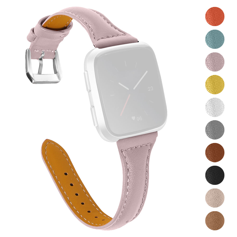 For Fitbit Versa 2 Versa Versa Lite Versa SE Stylish Cowhide Genuine Leather Replacement Smart Watch Strap