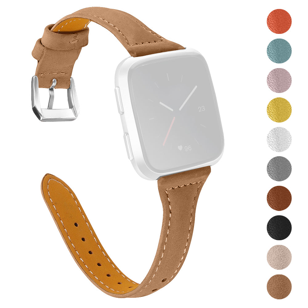 For Fitbit Versa 2 Versa Versa Lite Versa SE Stylish Cowhide Genuine Leather Replacement Smart Watch Strap