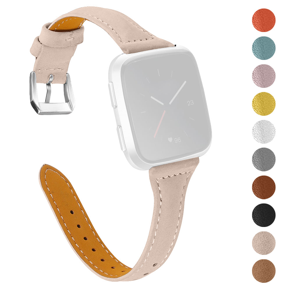 For Fitbit Versa 2 Versa Versa Lite Versa SE Stylish Cowhide Genuine Leather Replacement Smart Watch Strap