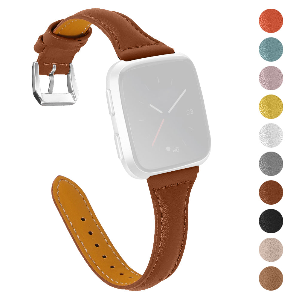 For Fitbit Versa 2 Versa Versa Lite Versa SE Stylish Cowhide Genuine Leather Replacement Smart Watch Strap