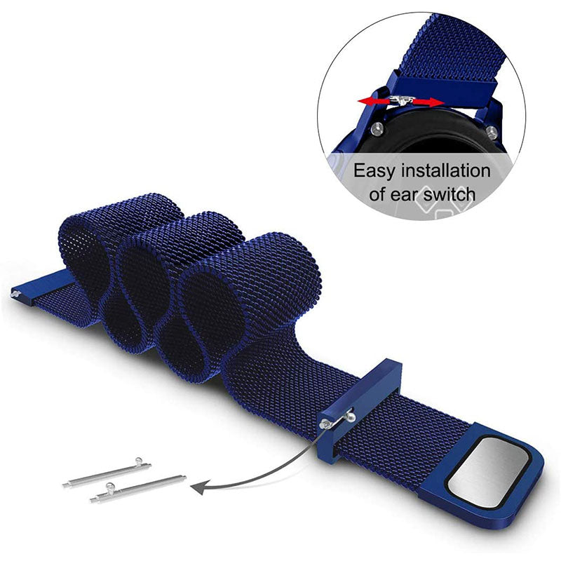 For Garmin Vivomove Luxe GarminMove Luxe Stainless Steel Milanese Mesh Watch Strap Replace Magnetic Wrist Band (20mm)