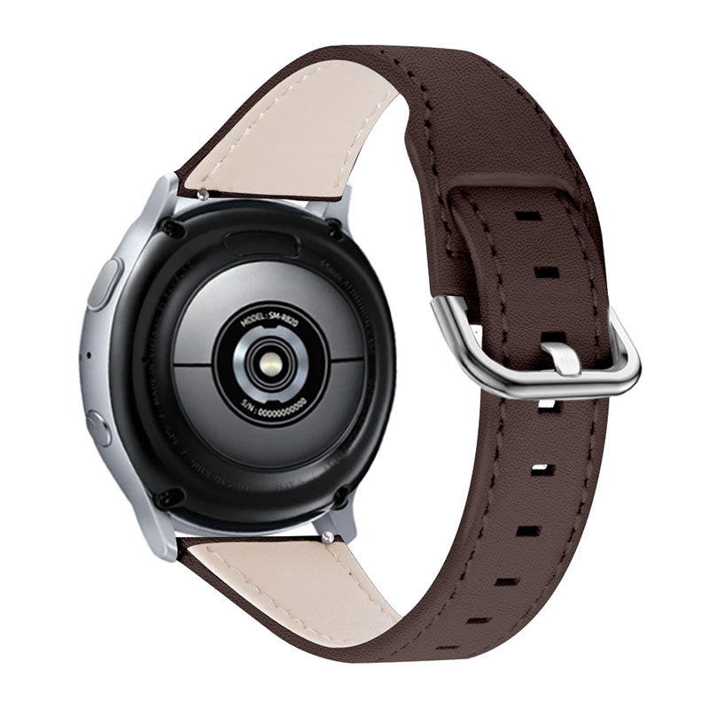 For Huami Amazfit Bip 1S Amazfit GTR 42mm Cowhide Leather Durable Fashionable Replacement Wrist Band with Stainless Steel Buckle Watch Strap (20mm)