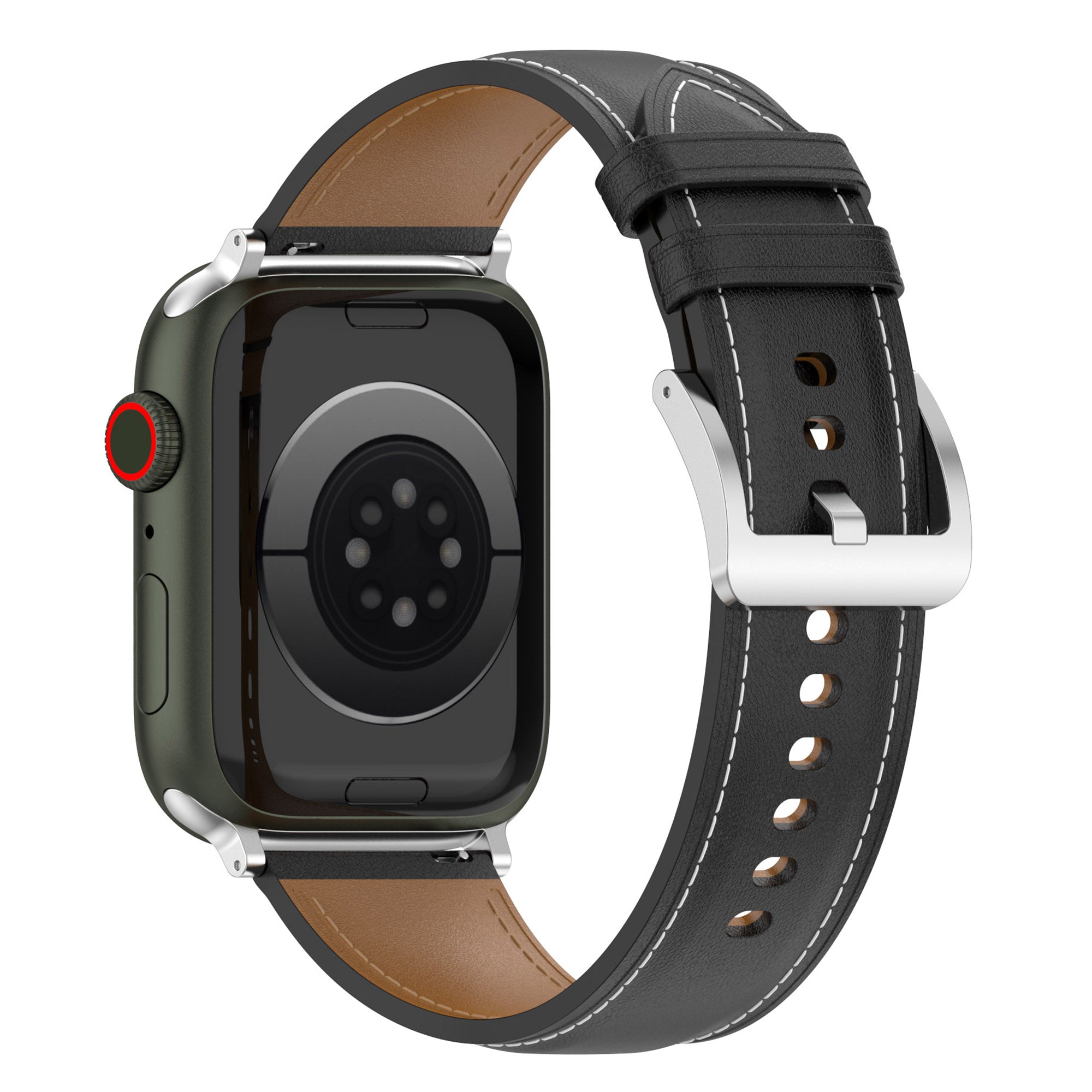 For Apple Watch Series 9 8 7 41mm 6 5 4 SE (2023) SE(2022) SE 40mm 3 2 1 38mm Genuine Cowhide Leather Smart Watch Band Wrist Strap Replacement