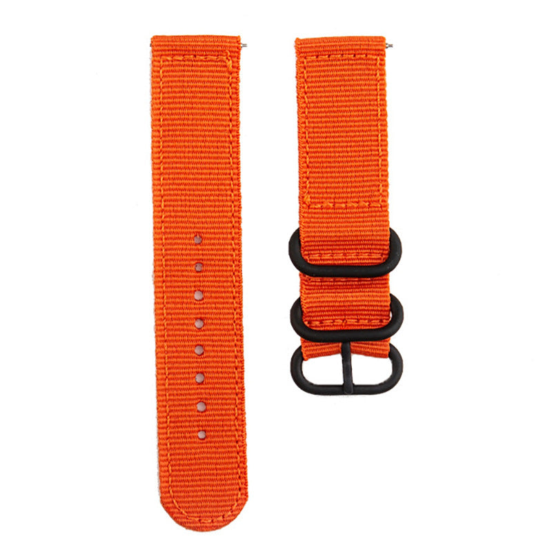 For Garmin Venue 2S Vivoactive 4S 18mm Nylon Watch Strap Three Heavy Buckles Watch Band Replacement