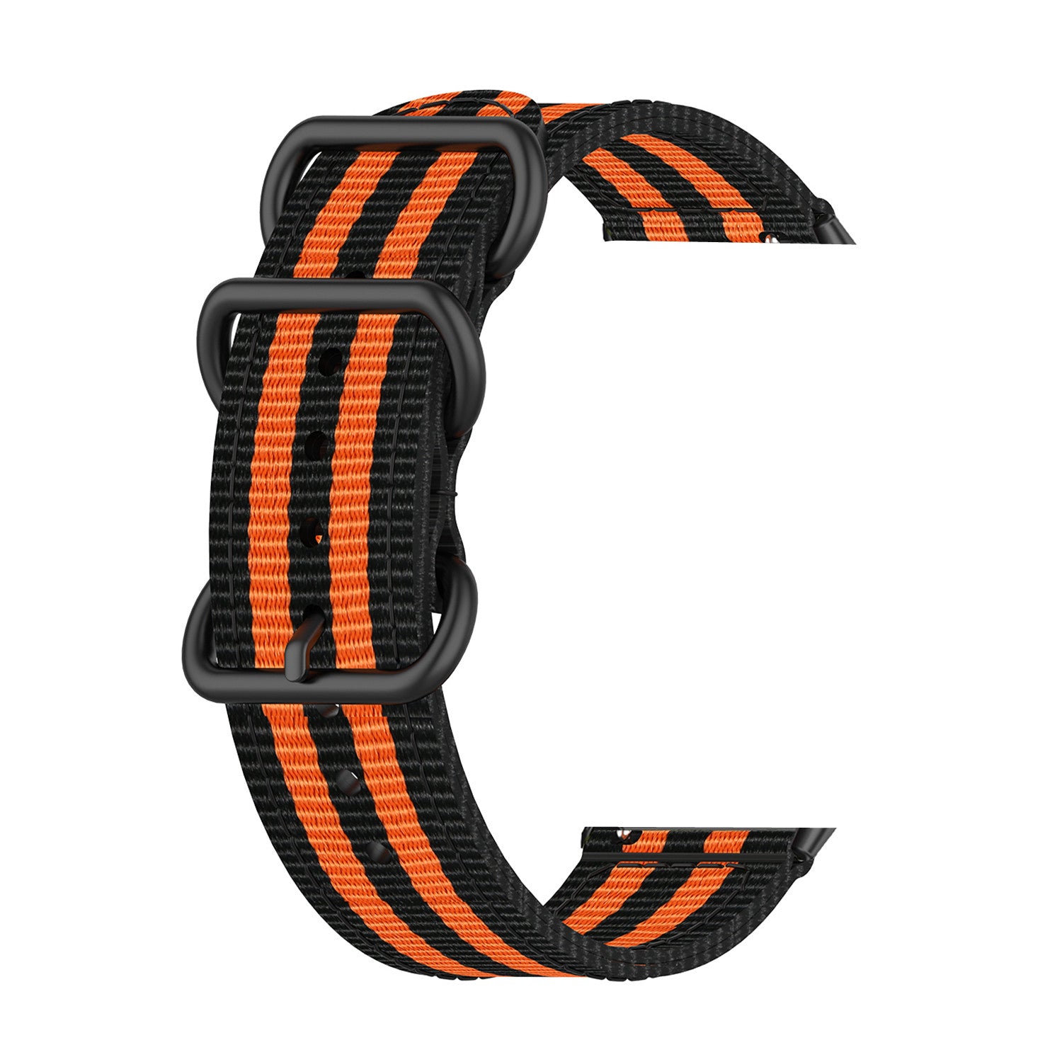 For Garmin Venue 2S Vivoactive 4S 18mm Nylon Watch Strap Three Heavy Buckles Watch Band Replacement