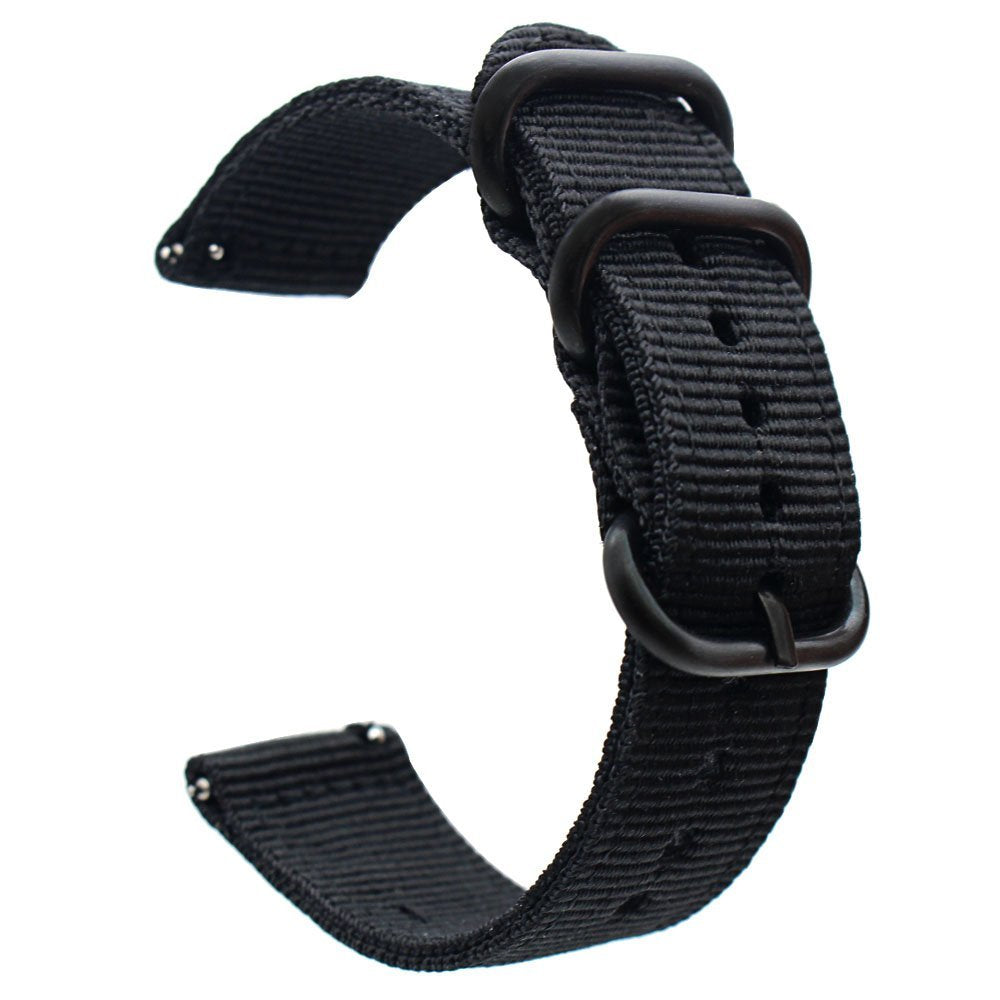 For Garmin Venue 2S Vivoactive 4S 18mm Nylon Watch Strap Three Heavy Buckles Watch Band Replacement