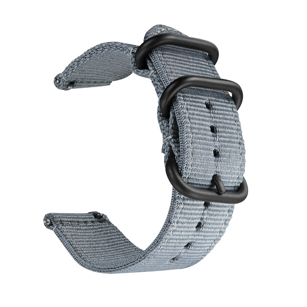 For Garmin Venue 2S Vivoactive 4S 18mm Nylon Watch Strap Three Heavy Buckles Watch Band Replacement