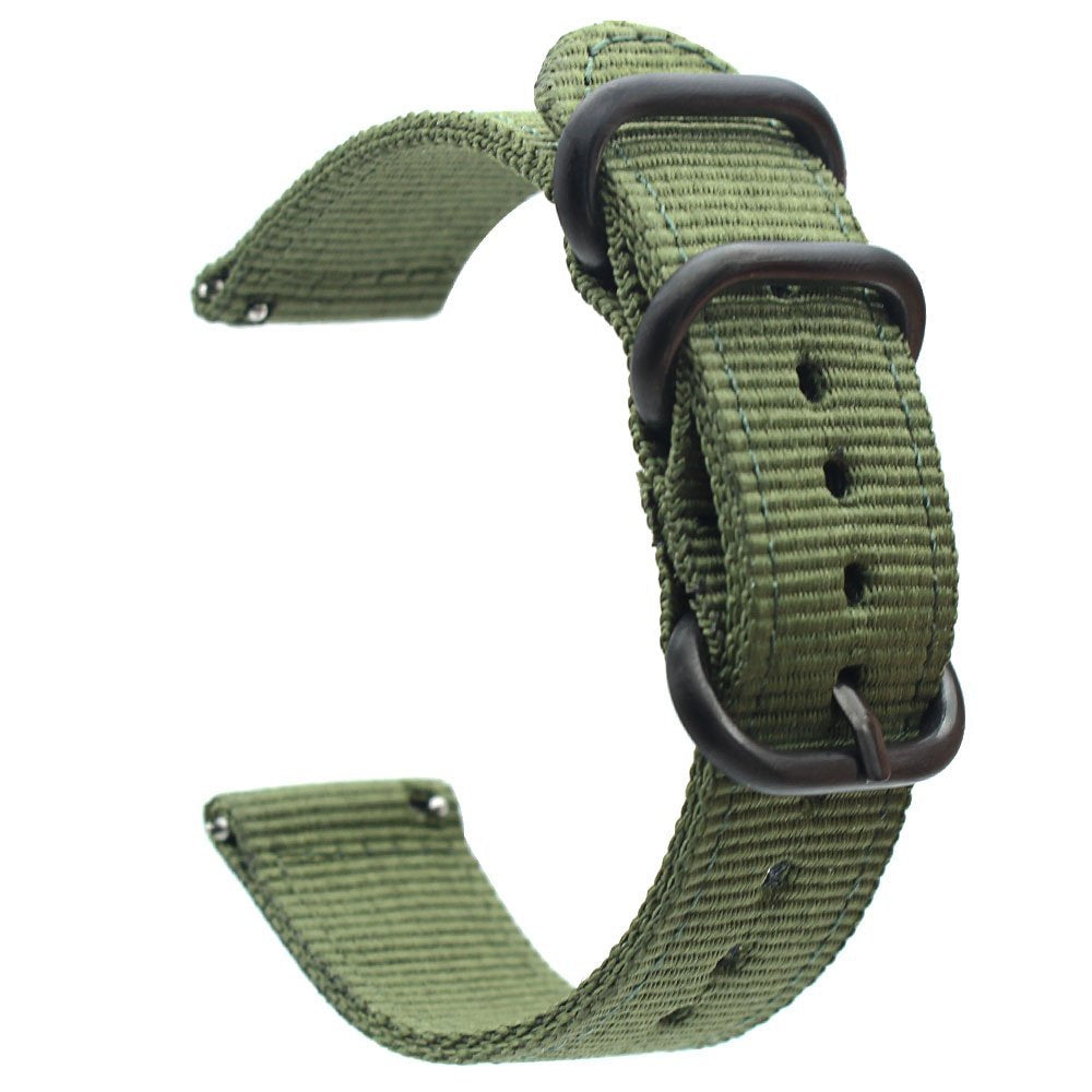For Garmin Venue 2S Vivoactive 4S 18mm Nylon Watch Strap Three Heavy Buckles Watch Band Replacement
