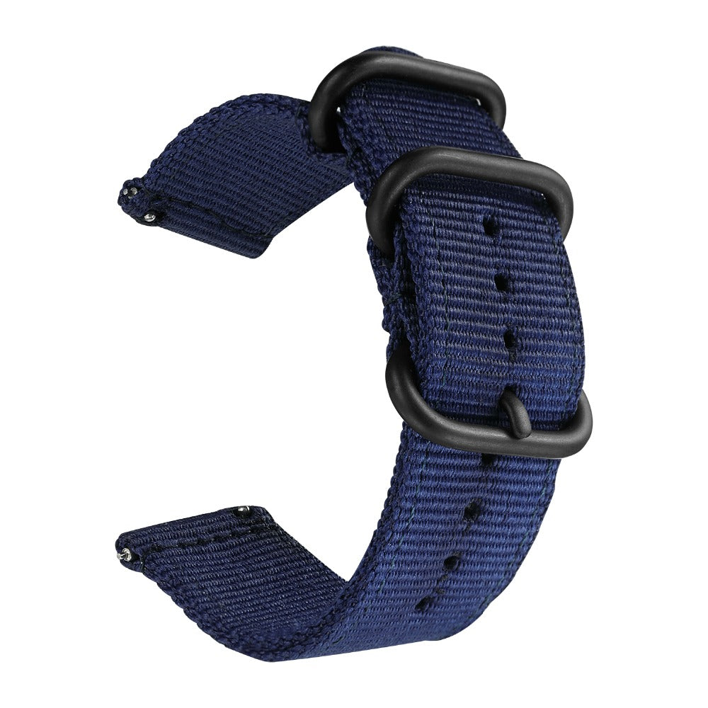 For Garmin Venue 2S Vivoactive 4S 18mm Nylon Watch Strap Three Heavy Buckles Watch Band Replacement