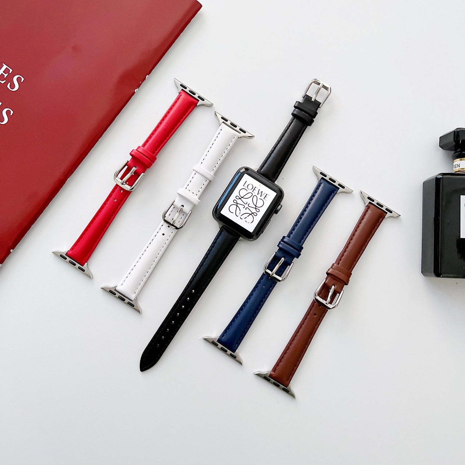 For Apple Watch Ultra 2 49mm Series 9 45mm SE (2023) 44mm Ultra 49mm Series 8 45mm 7 45mm 6 5 4 SE 44mm SE (2022) 44mm 3 2 1 42mm Genuine Leather Smart Watch Band Adjustable Wrist Strap