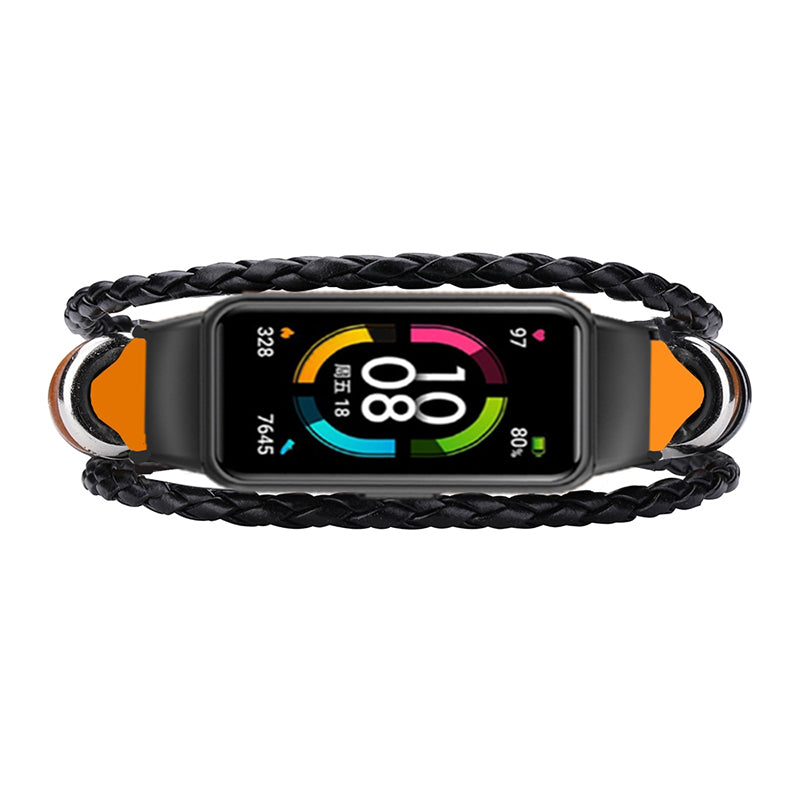 For Huawei Band 6 Honor Band 6 Ethnic Beaded Replacement Watch Strap Bracelet Retro Wrist Band