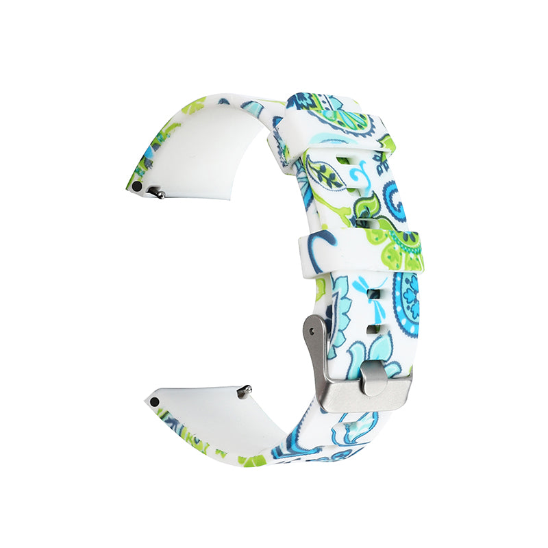 For Samsung Galaxy Watch 46mm Watch3 45mm Premium Silicone Stylish Pattern Printed Watchband Wrist Strap Replacement 22mm