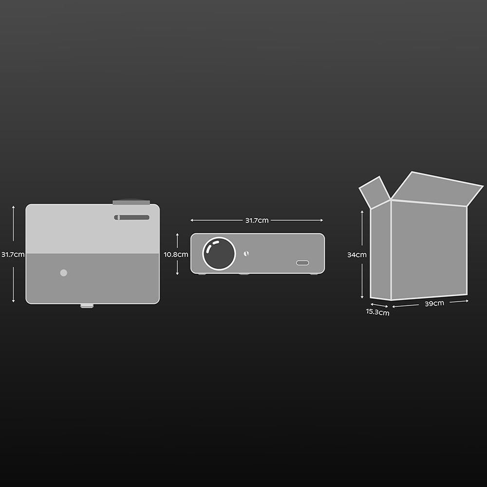 D5000 Mini HD 1080P Projector LCD LED Large Screen 100 inch Projector for Office Home Theater (Screen Mirroring Version)