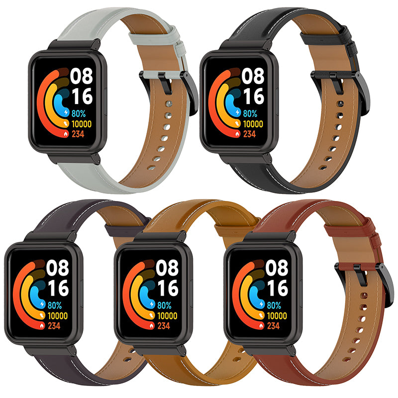 For Xiaomi Redmi Watch 2 Lite Replacement Genuine Leather Strap Adjustable Watch Band