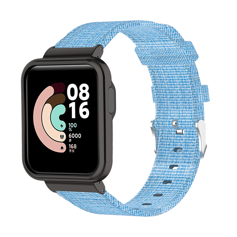 For Xiaomi Redmi Watch Mi Watch Lite Nylon Canvas Smart Watch Band Adjustable Replacement Strap
