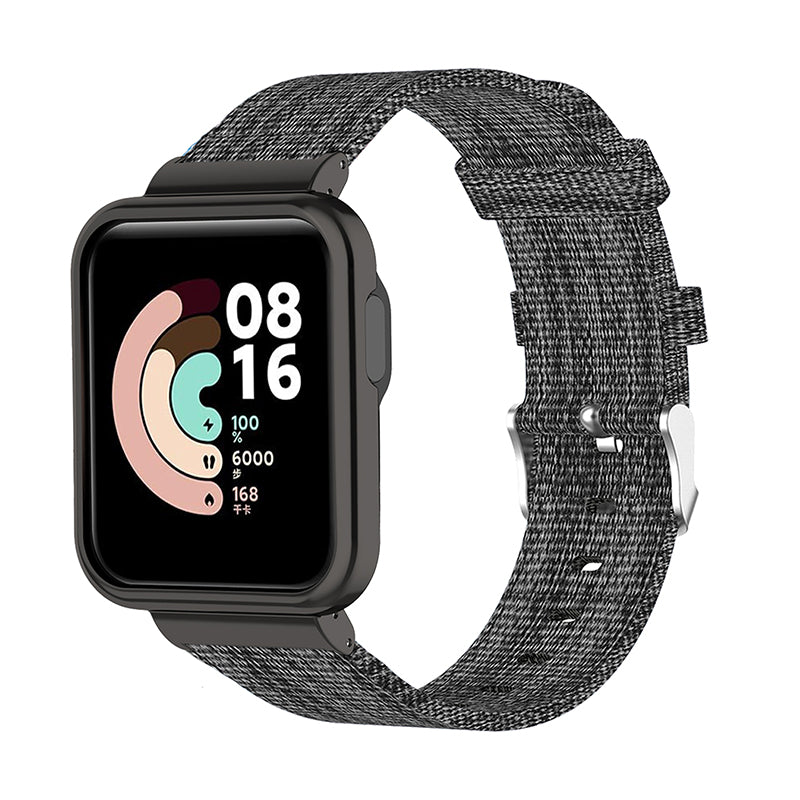 For Xiaomi Redmi Watch Mi Watch Lite Nylon Canvas Smart Watch Band Adjustable Replacement Strap