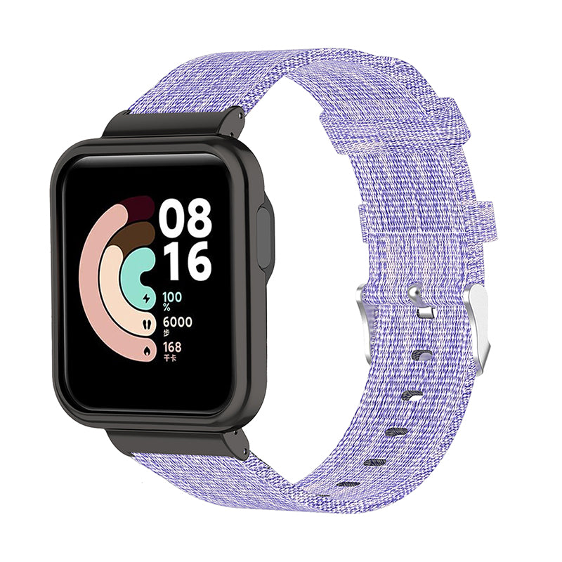For Xiaomi Redmi Watch Mi Watch Lite Nylon Canvas Smart Watch Band Adjustable Replacement Strap
