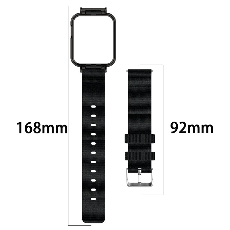 For Xiaomi Redmi Watch Mi Watch Lite Nylon Canvas Smart Watch Band Adjustable Replacement Strap