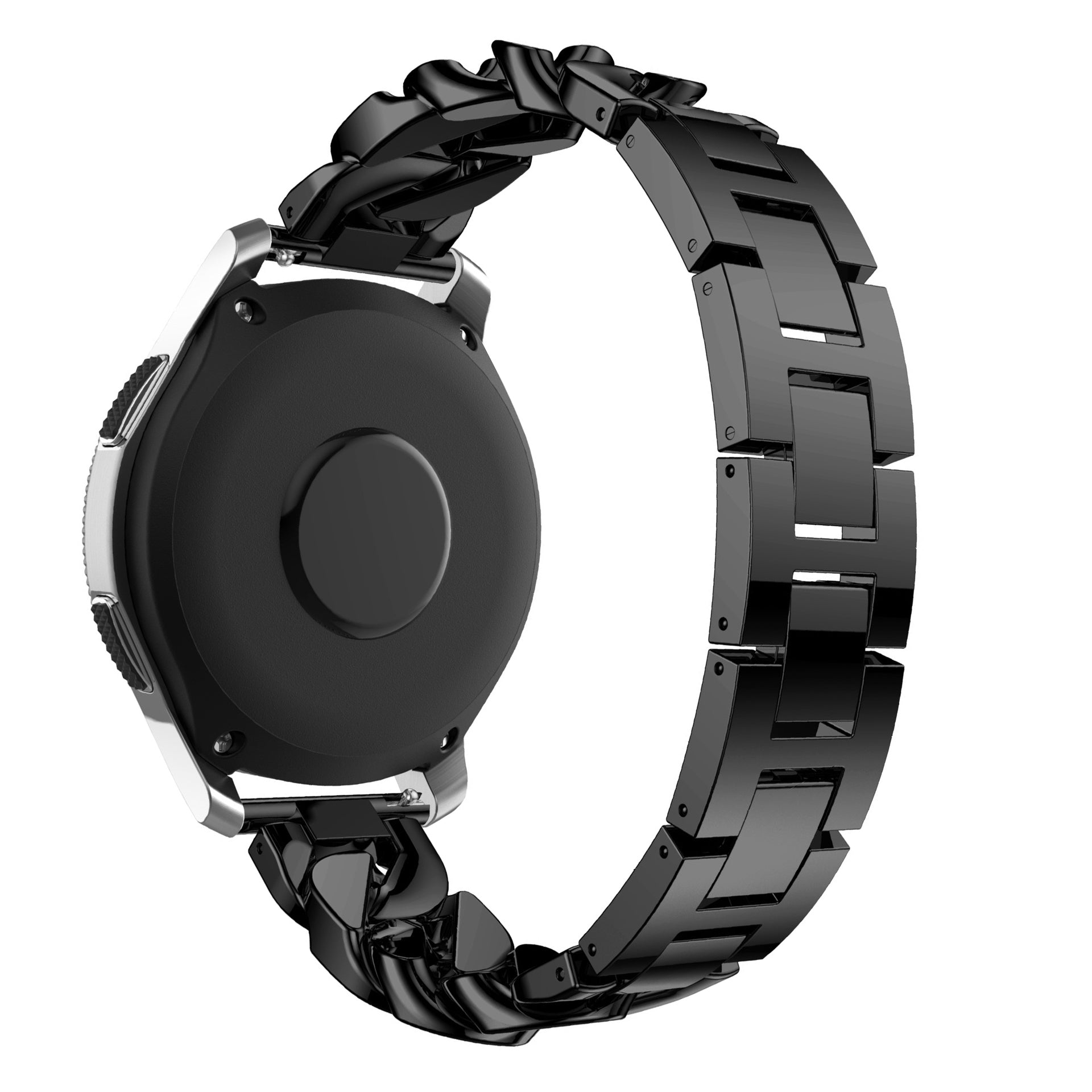 For Samsung Galaxy Watch 4 40mm 44mm Watch 4 Classic 42mm 46mm Garmin Venu Single Row Stainless Steel 20mm Watch Band Strap with Rhinestone