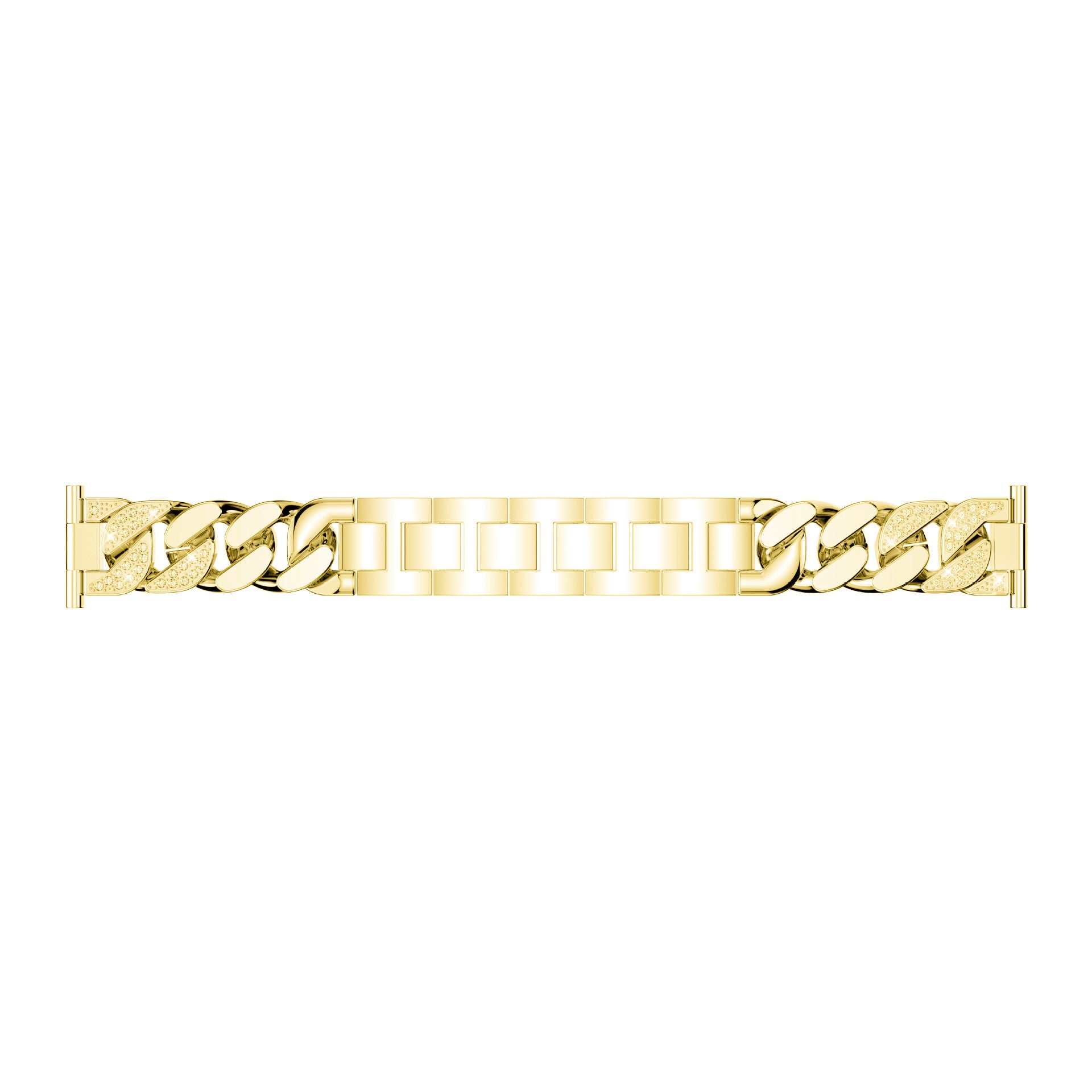 For Samsung Galaxy Watch 4 40mm 44mm Watch 4 Classic 42mm 46mm Garmin Venu Single Row Stainless Steel 20mm Watch Band Strap with Rhinestone