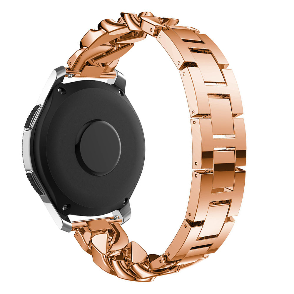 For Samsung Galaxy Watch 4 40mm 44mm Watch 4 Classic 42mm 46mm Garmin Venu Single Row Stainless Steel 20mm Watch Band Strap with Rhinestone