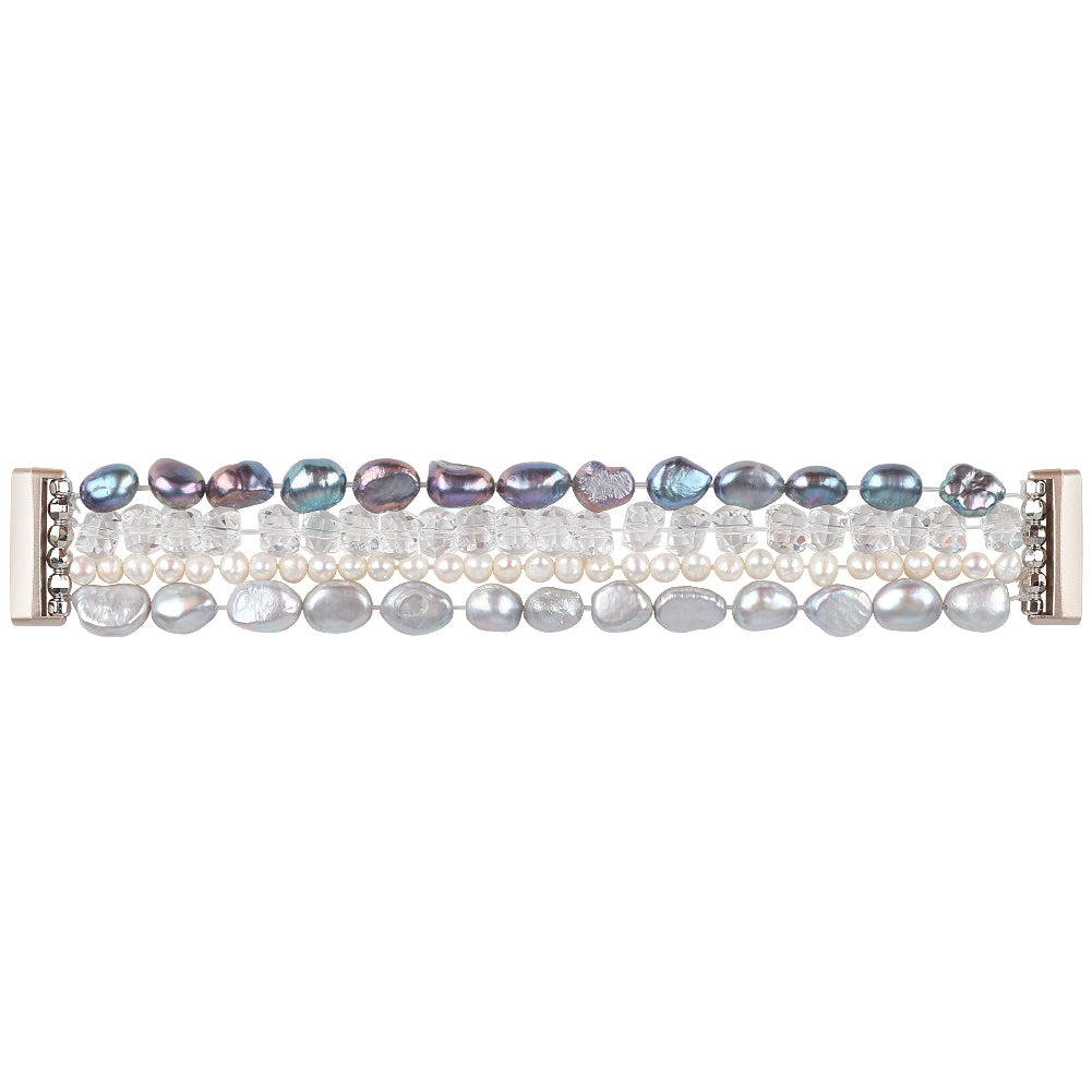 For Fitbit Versa 3 Pearl + Crystal Stylish Bracelet Replacement Wrist Strap Watch Band
